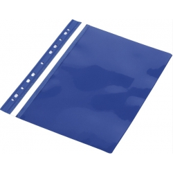 Skoroszyt plastikowy A4 PVC z perforacją niebieski